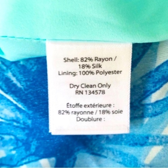 Vineyard Vines One Shoulder Electric Palm Dress Size 4 NWT - Picture 12 of 13